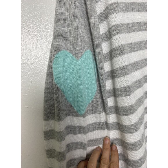 Time And Tru Sweater Top Gray Striped Size XL Pullover Long Sleeve 16-18 - Picture 7 of 13